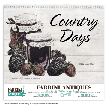 Country Days Appointment Wall Calendar - Spiral